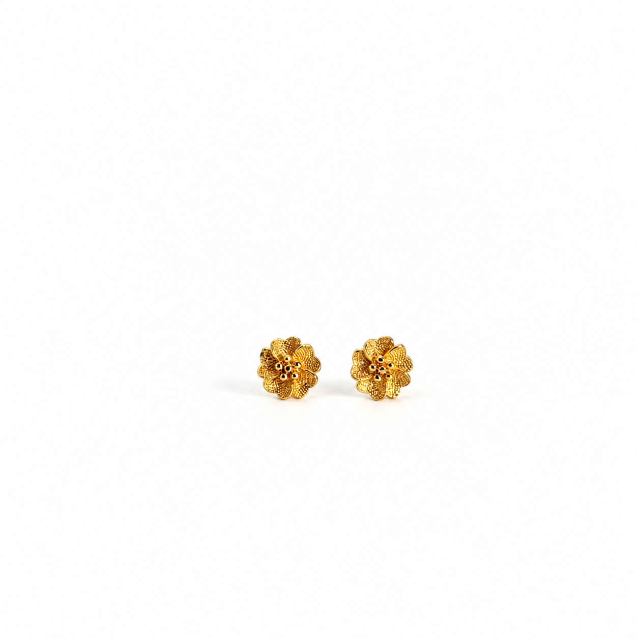 24K GOLD FLOWER STUDS