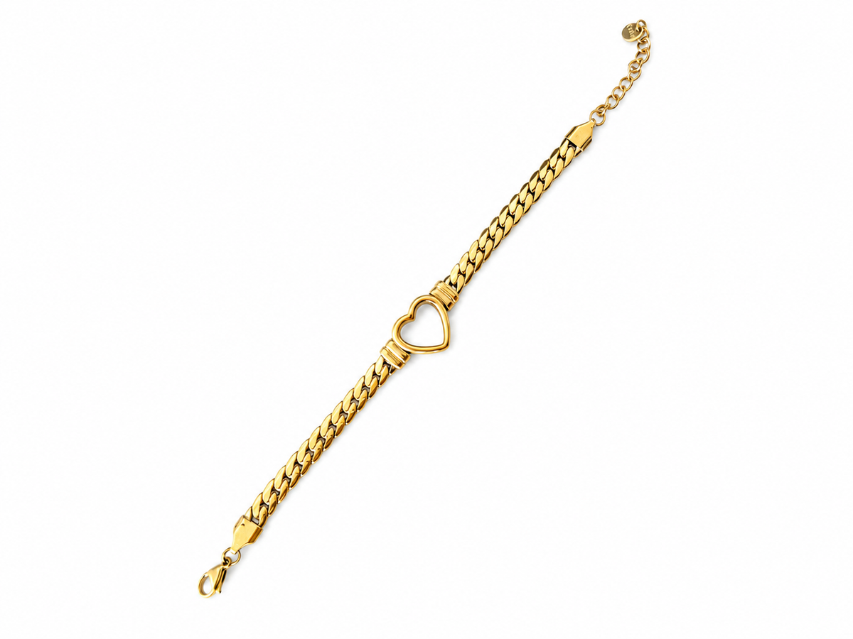 PRETTY HEART LINK BRACELET