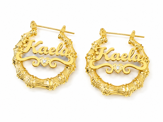 CUSTOM CUT GOLD HOOPS
